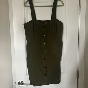 NWT banana republic olive button-down dress